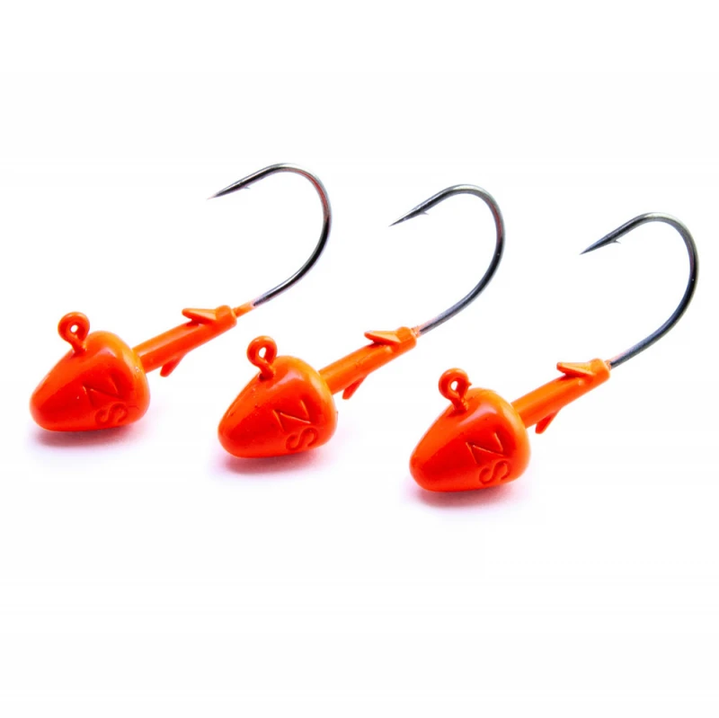 SvartZonker Jig Head Short 4/0 Fluo Orange 3-pack 1 SvartZonker Jig Head Short 4/0 Fluo Orange 3-pack